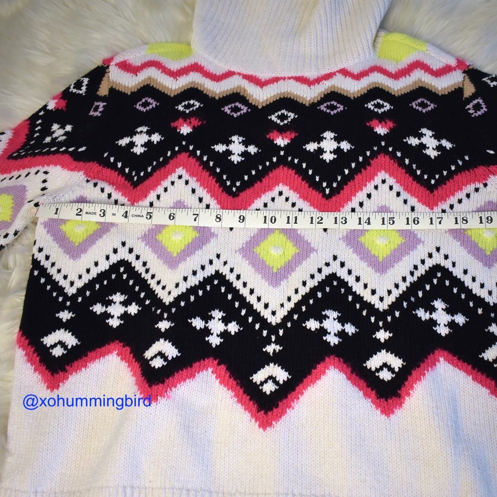 Alice + Olivia | Emmett Relaxed Fairisle Tunic Sweater - Picture 12 of 15